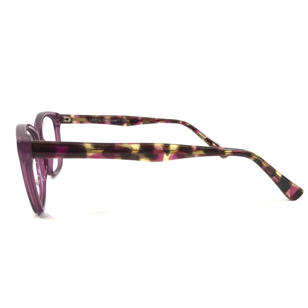 New Globe Eyeglasses Frames L4095 EGGPLANT Clear Purple Brown Tortoise 52-16-135